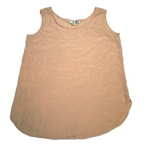 T. Marie Sissies Vintage Peach Sleeveless Tank Top Scoop Neck High Low Size S